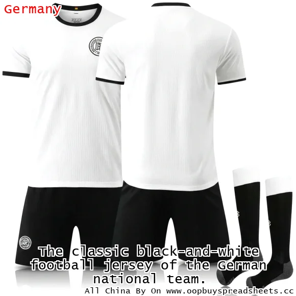 The classic black-and-white football jersey of the German national team.