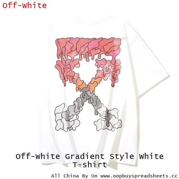Off-White Gradient Style White T-shirt