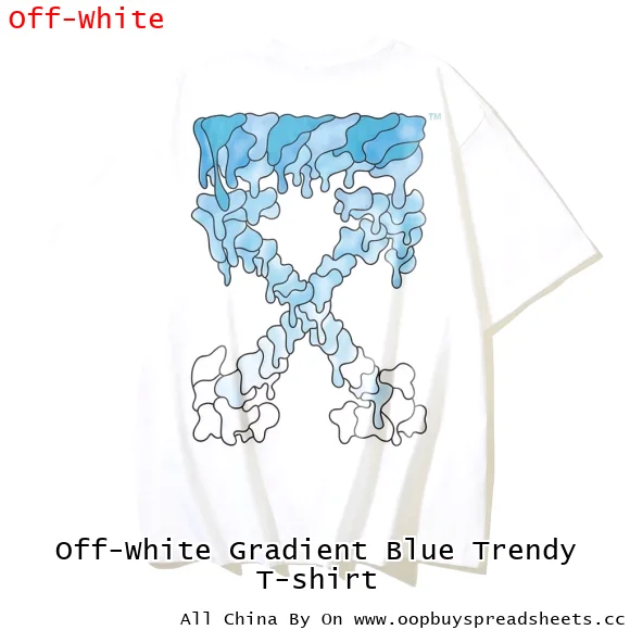 Off-White Gradient Blue Trendy T-shirt