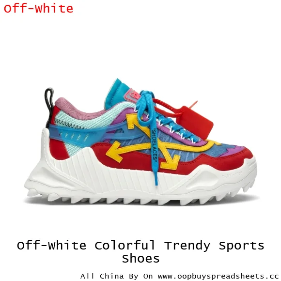 Off-White Colorful Trendy Sports Shoes