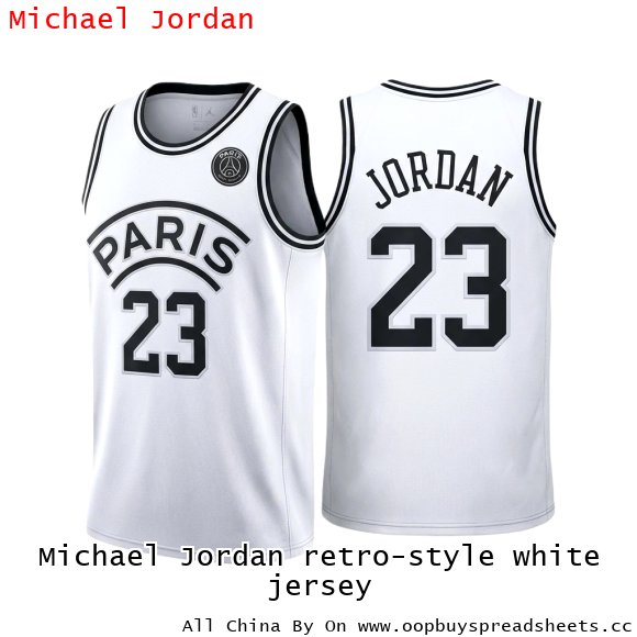 Michael Jordan retro-style white jersey