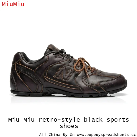 Miu Miu retro-style black sports shoes