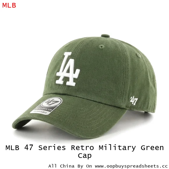 MLB 47 Series Retro Military Green Cap