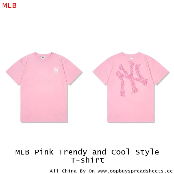 MLB Pink Trendy and Cool Style T-shirt