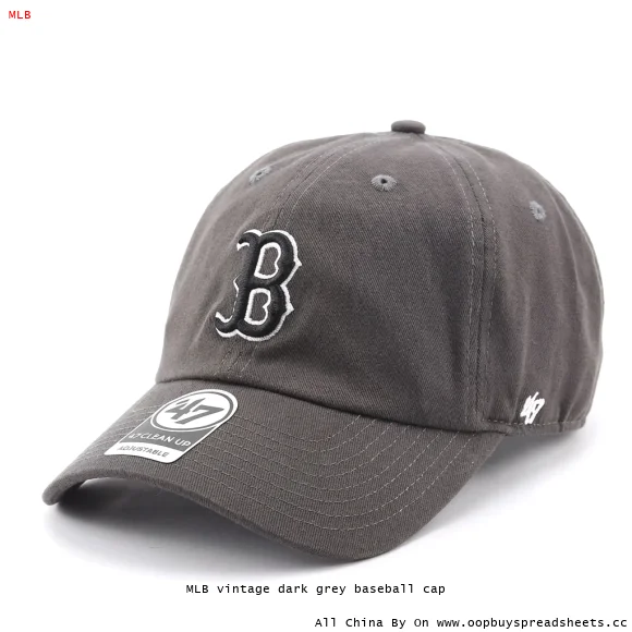 MLB vintage dark grey baseball cap