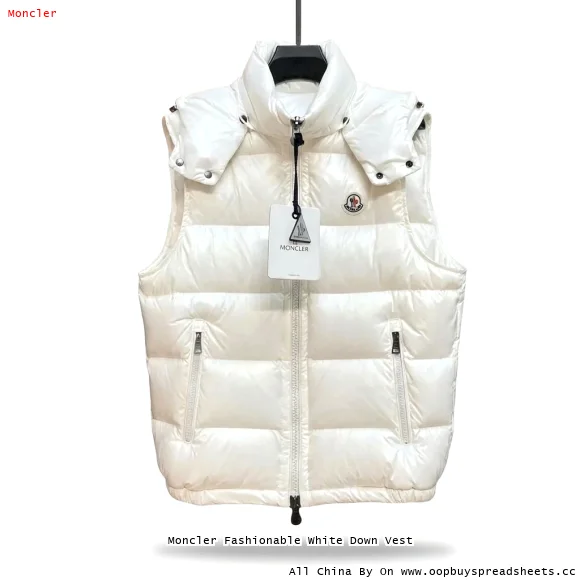 Moncler Fashionable White Down Vest