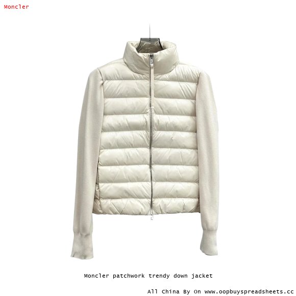 Moncler patchwork trendy down jacket