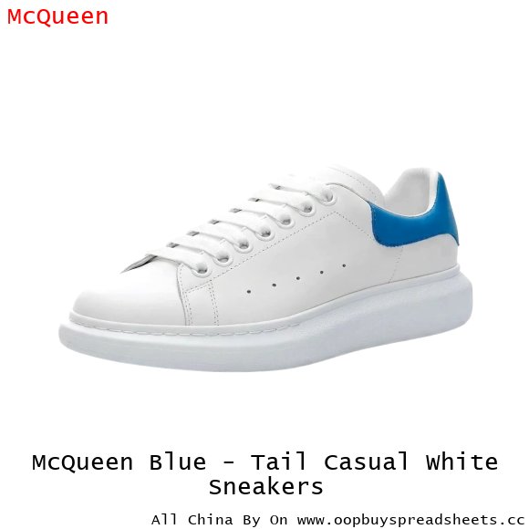 McQueen Blue - Tail Casual White Sneakers