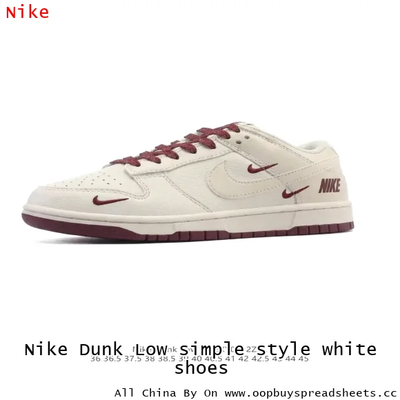 Nike Dunk Low simple style white shoes