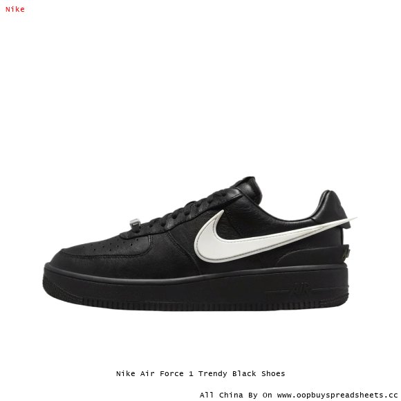 Nike Air Force 1 Trendy Black Shoes