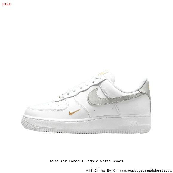 Nike Air Force 1 Simple White Shoes