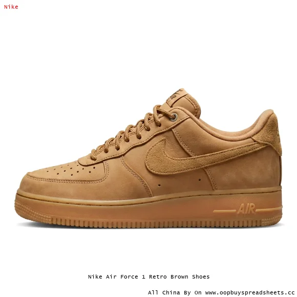 Nike Air Force 1 Retro Brown Shoes