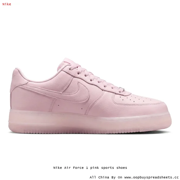 Nike Air Force 1 pink sports shoes