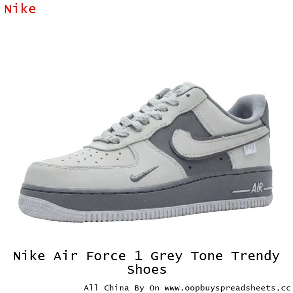 Nike Air Force 1 Grey Tone Trendy Shoes