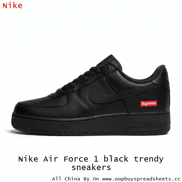 Nike Air Force 1 black trendy sneakers