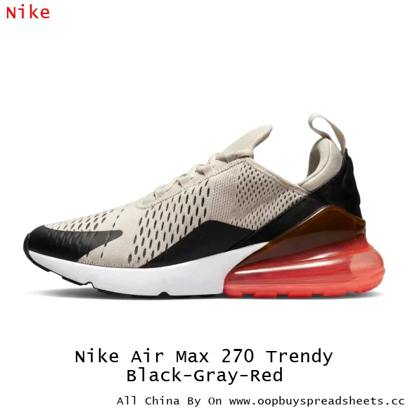 Nike Air Max 270 Trendy Black-Gray-Red