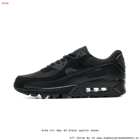 Nike Air Max 90 black sports shoes