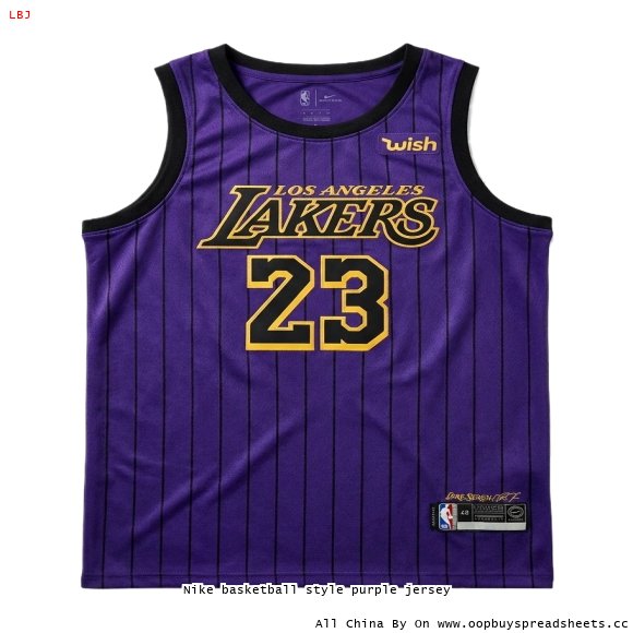Nike basketball style purple jersey