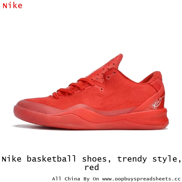 Nike basketball shoes, trendy style, red