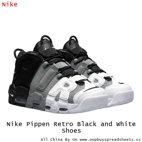 Nike Pippen Retro Black and White Shoes