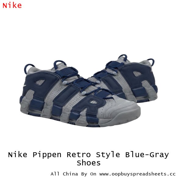 Nike Pippen Retro Style Blue-Gray Shoes