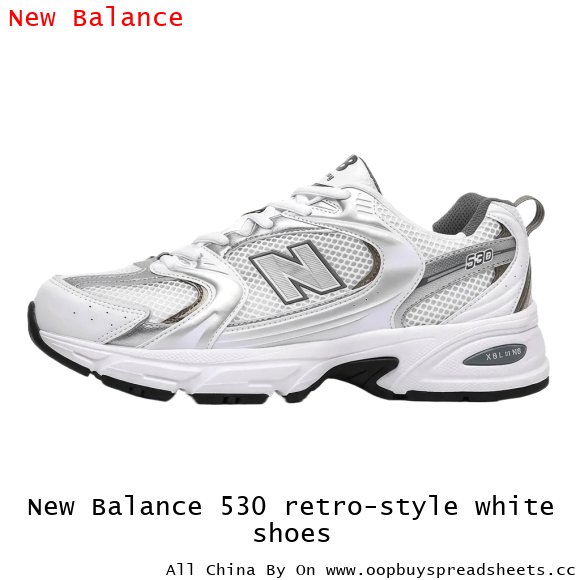 New Balance 530 retro-style white shoes