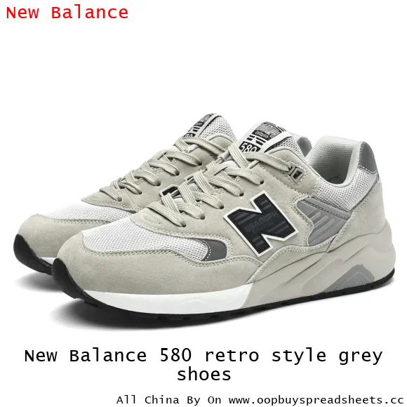New Balance 580 retro style grey shoes