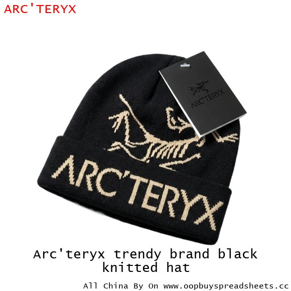 Arc'teryx trendy brand black knitted hat