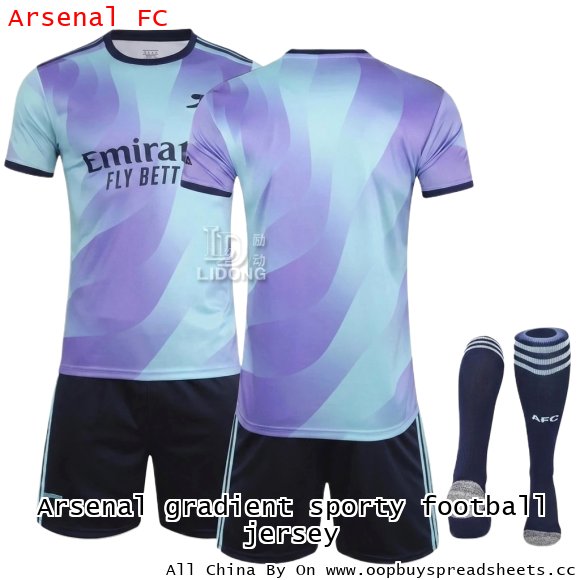 Arsenal gradient sporty football jersey
