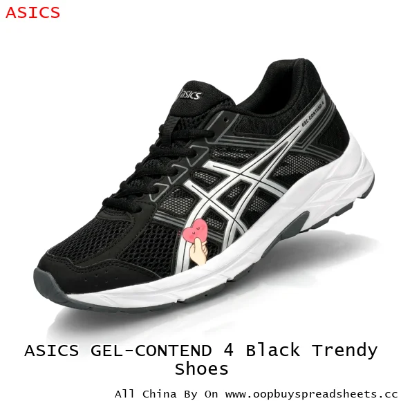 ASICS GEL-CONTEND 4 Black Trendy Shoes