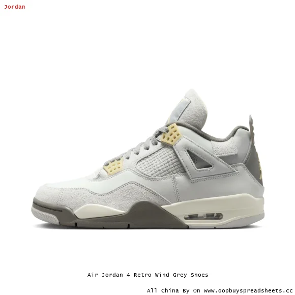 Air Jordan 4 Retro Wind Grey Shoes