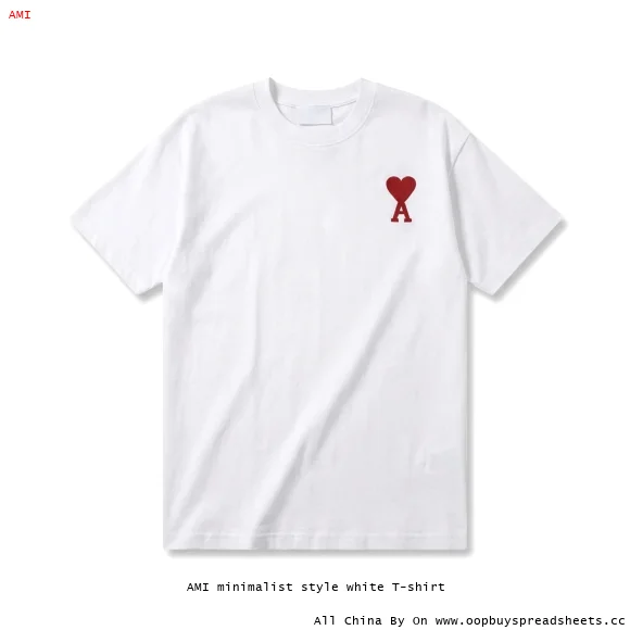 AMI minimalist style white T-shirt
