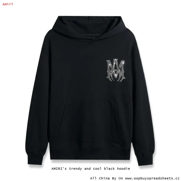 AMIRI's trendy and cool black hoodie