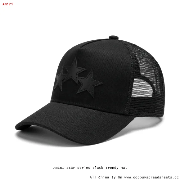 AMIRI Star Series Black Trendy Hat