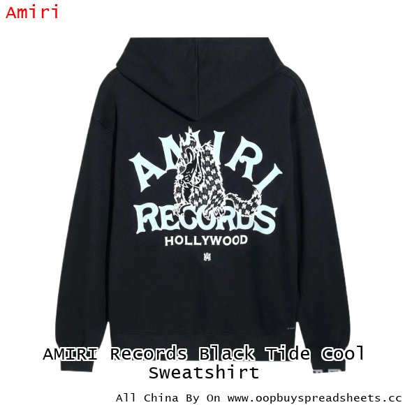 AMIRI Records Black Tide Cool Sweatshirt