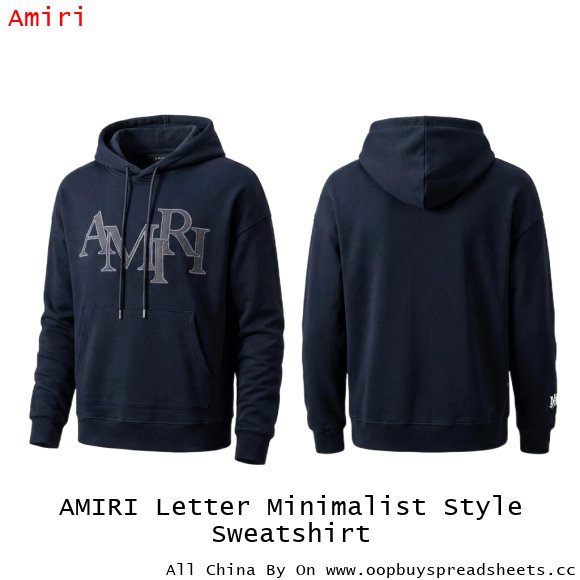 AMIRI Letter Minimalist Style Sweatshirt