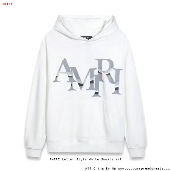 AMIRI Letter Style White Sweatshirt