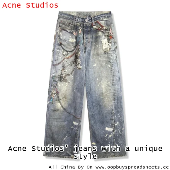 Acne Studios' jeans with a unique style
