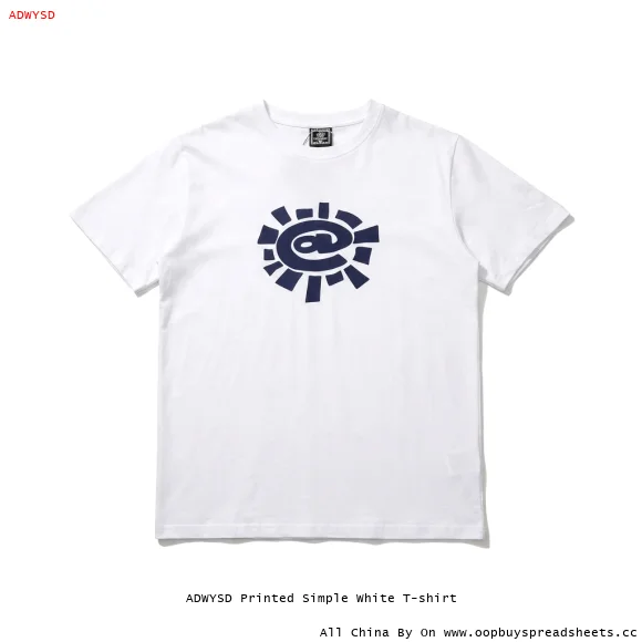 ADWYSD Printed Simple White T-shirt