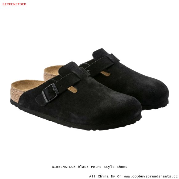 BIRKENSTOCK black retro style shoes