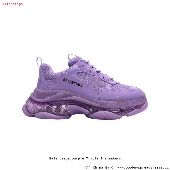 Balenciaga purple Triple S sneakers