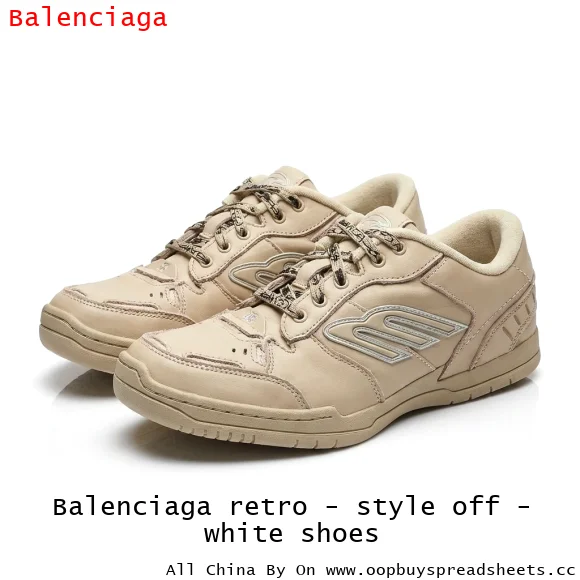 Balenciaga retro - style off - white shoes