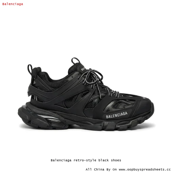 Balenciaga retro-style black shoes