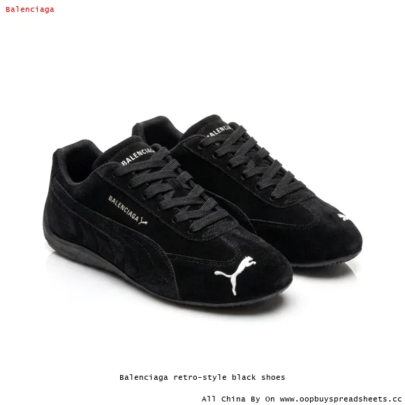 Balenciaga retro-style black shoes