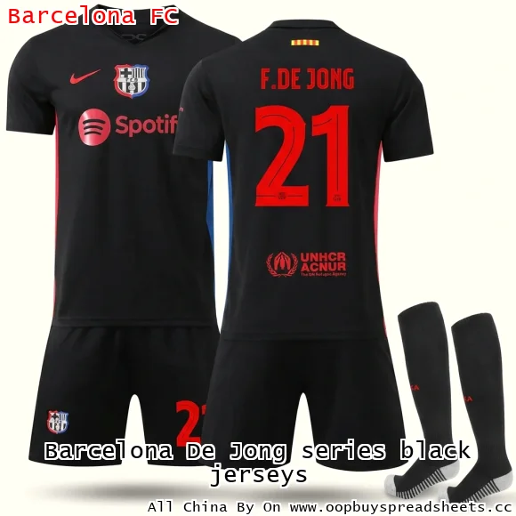 Barcelona De Jong series black jerseys