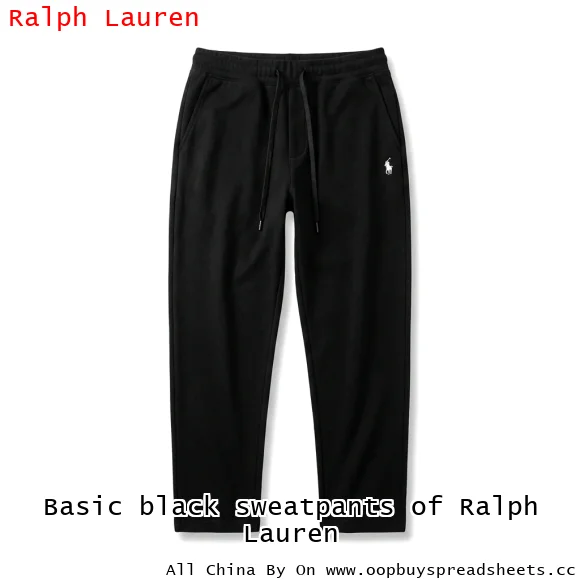 Basic black sweatpants of Ralph Lauren