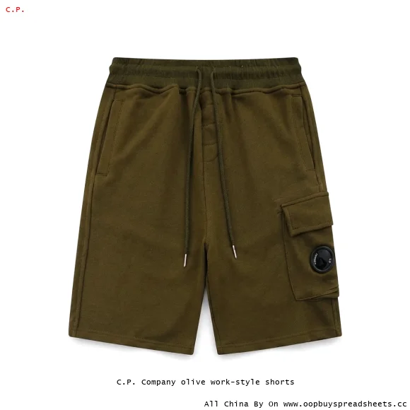 C.P. Company olive work-style shorts