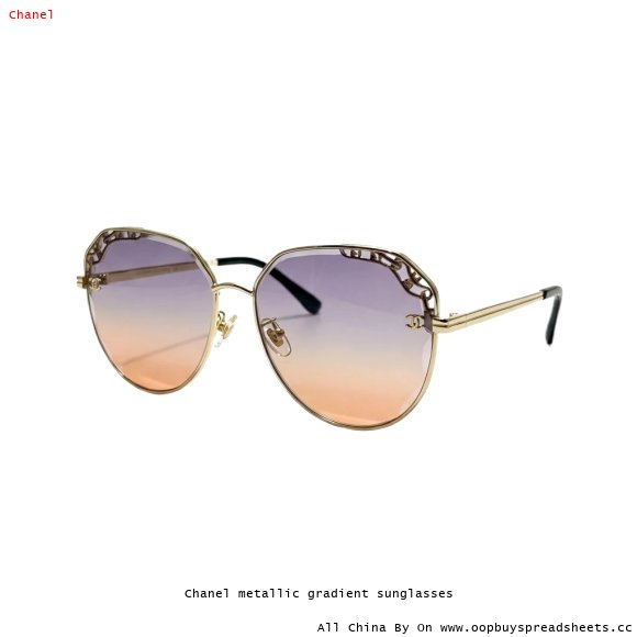 Chanel metallic gradient sunglasses