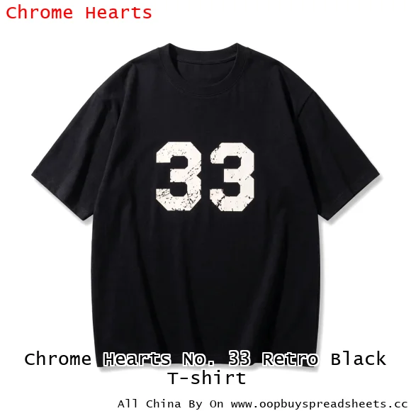 Chrome Hearts No. 33 Retro Black T-shirt