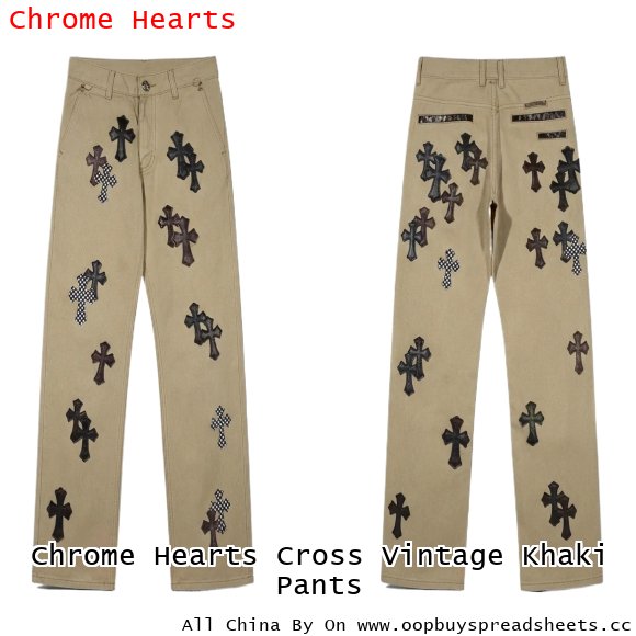 Chrome Hearts Cross Vintage Khaki Pants